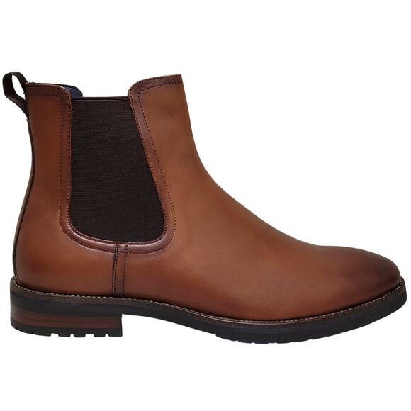 Steve Madden Men Sverne Chelsea Ankle Boots Size US 10.5M Tan Brown Leather main image 4